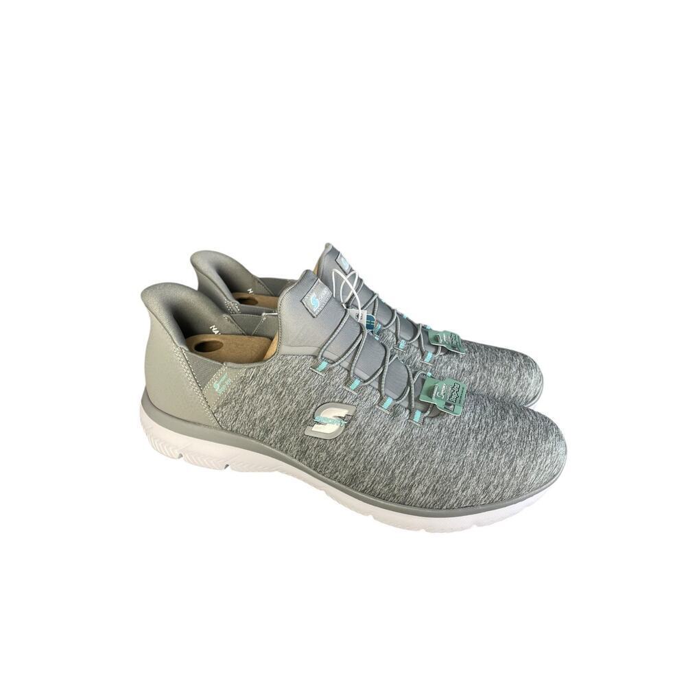 NWT S Sport By Skechers Women’s Syrka Gray Step Ins Memory Foam Sneakers Size:12